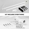 G128 Combo Pack: Flag Pole 6 FT White Tangle Free & USA America Black and White Flag 3x5 FT Brass Grommets Printed Polyester (Flag Included) Aluminum Flag Pole